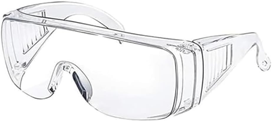 Clear Safety Glasses, Splash Proof Goggles with Anti Fog, Lab Protective Goggles, Lightweight Protective Eyewear Over Glasses Impact Scratch Resistant