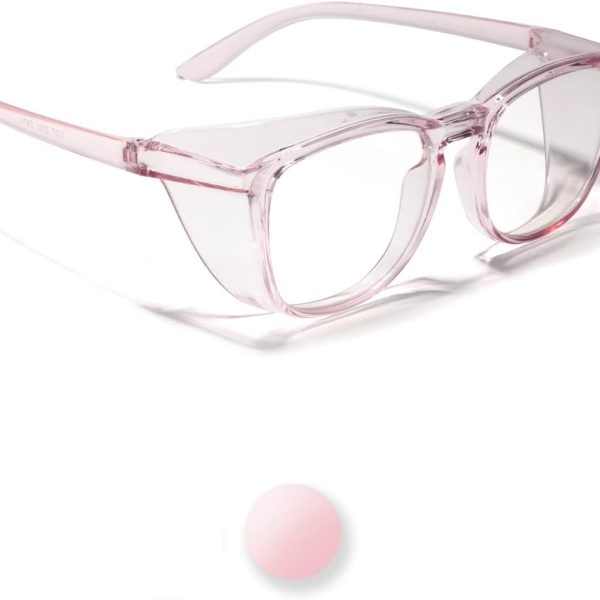 Oversize Anti-Fog Safety Glasses for Nurses, Z87.1 Certified Goggles for Women, Square UV Protection