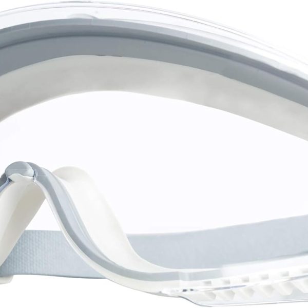Safety Goggles with Clear  Anti-Fog Lens, Grey Body & Neoprene Headband