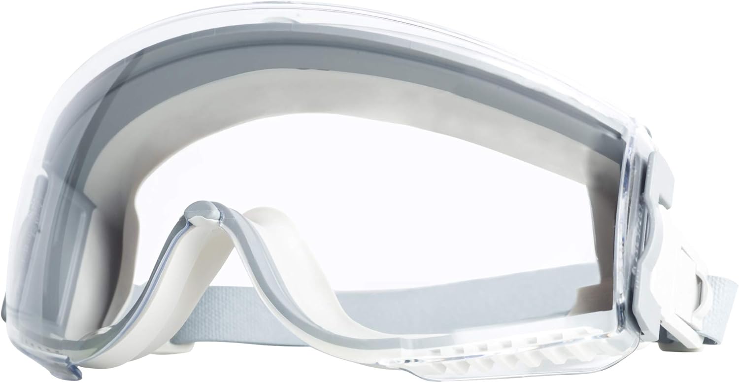 Safety Goggles with Clear Anti-Fog Lens, Grey Body & Neoprene Headband