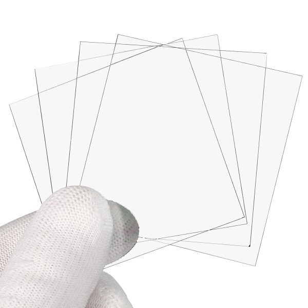 60x60mm Glass Streak Plate, 4pcs Lab Glass Slides Microscope Glass Slides Optical Optically Clear Glass Slides Smooth Edges High Transparency Transparent Uniform Thickness