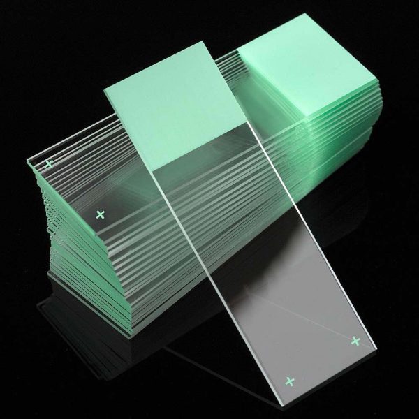 72 Borosilicate Glass Microscope Slide, Diamond, White, 90° Ground Edges, 25 mm Width x 75 mm Length (Pack of 72)