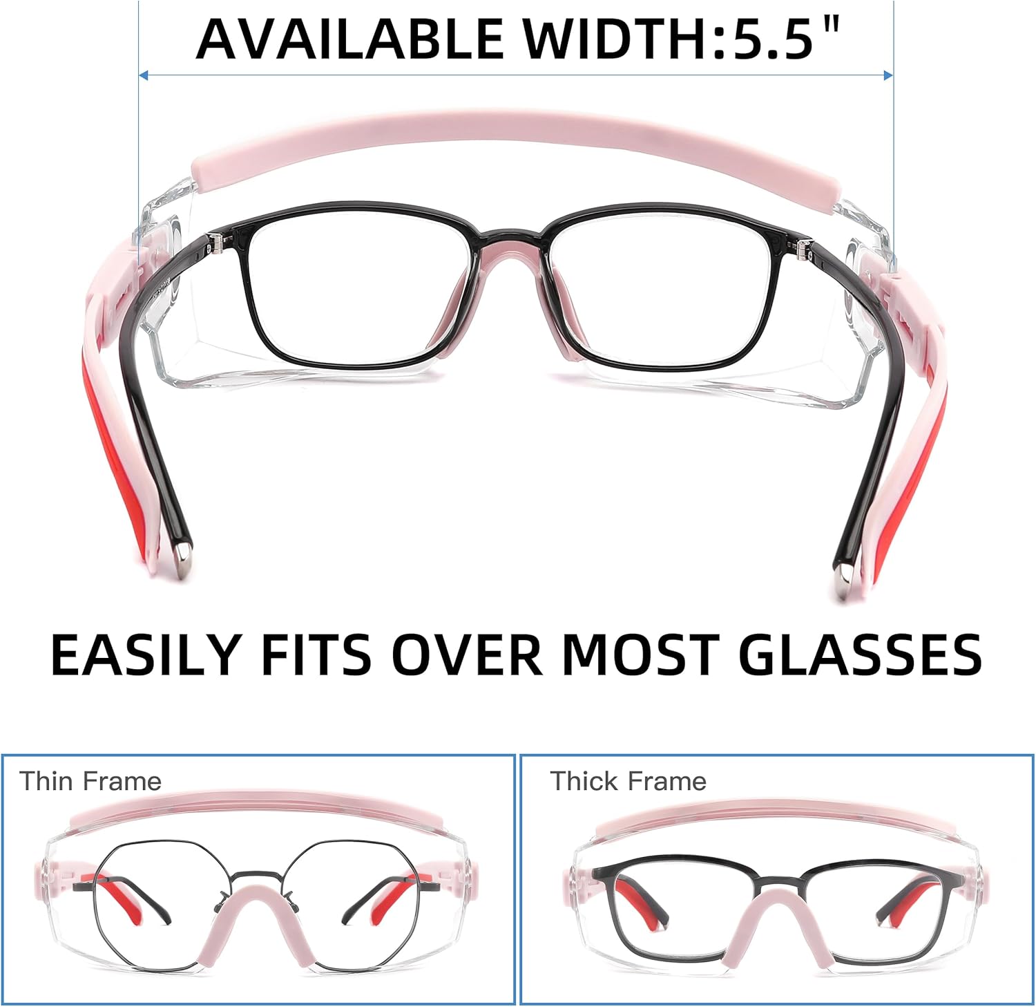 Safety Glasses Over Eyeglasses Anti Fog Safety Goggles Protective Glasses With Adjustable Frame For Men Women - Image 2