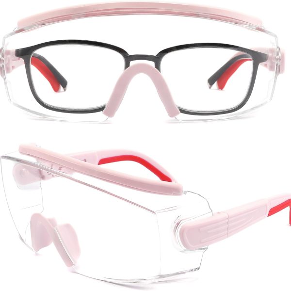 Safety Glasses Over Eyeglasses Anti Fog Safety Goggles Protective Glasses With Adjustable Frame For Men Women