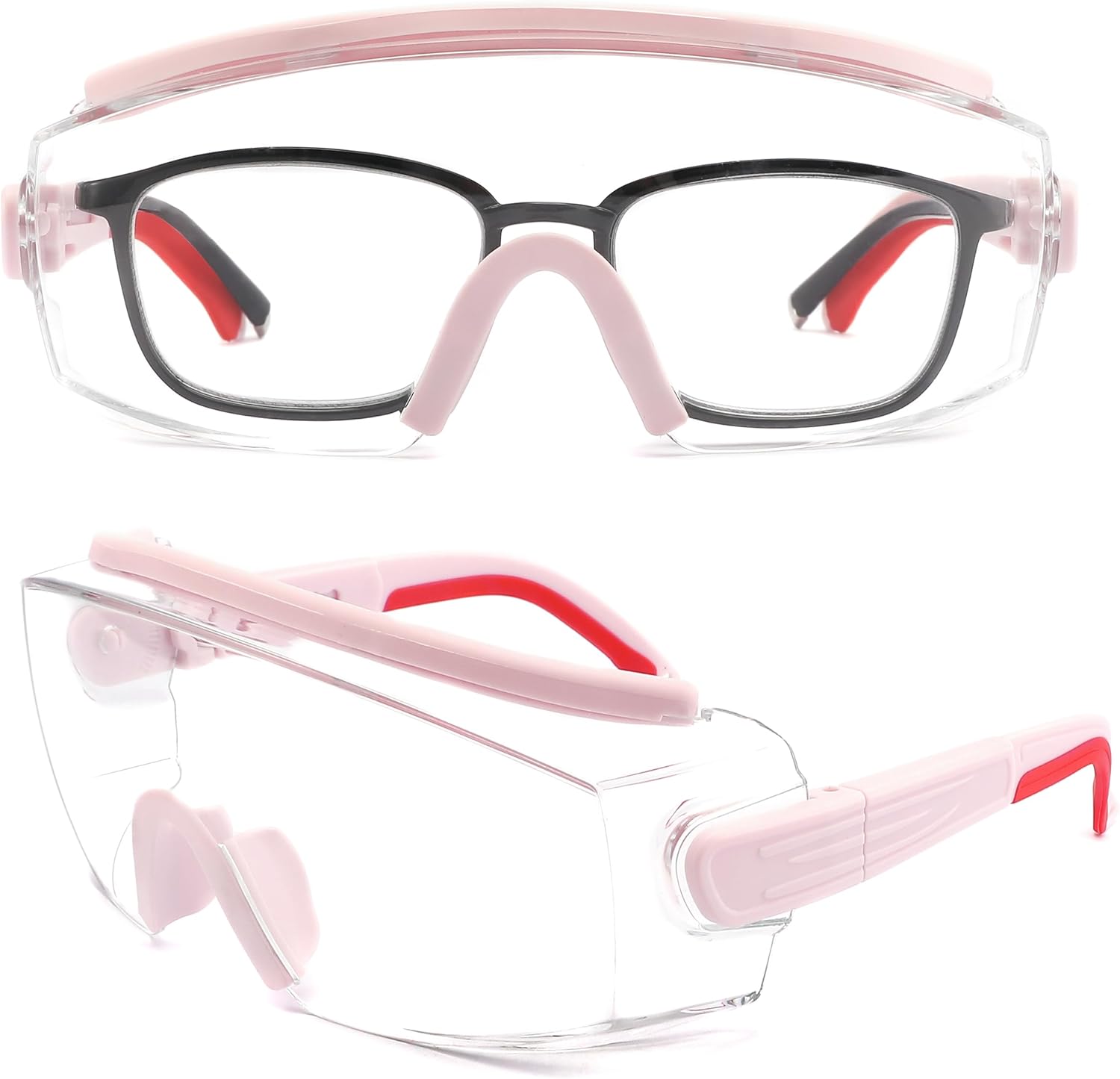 Safety Glasses Over Eyeglasses Anti Fog Safety Goggles Protective Glasses With Adjustable Frame For Men Women