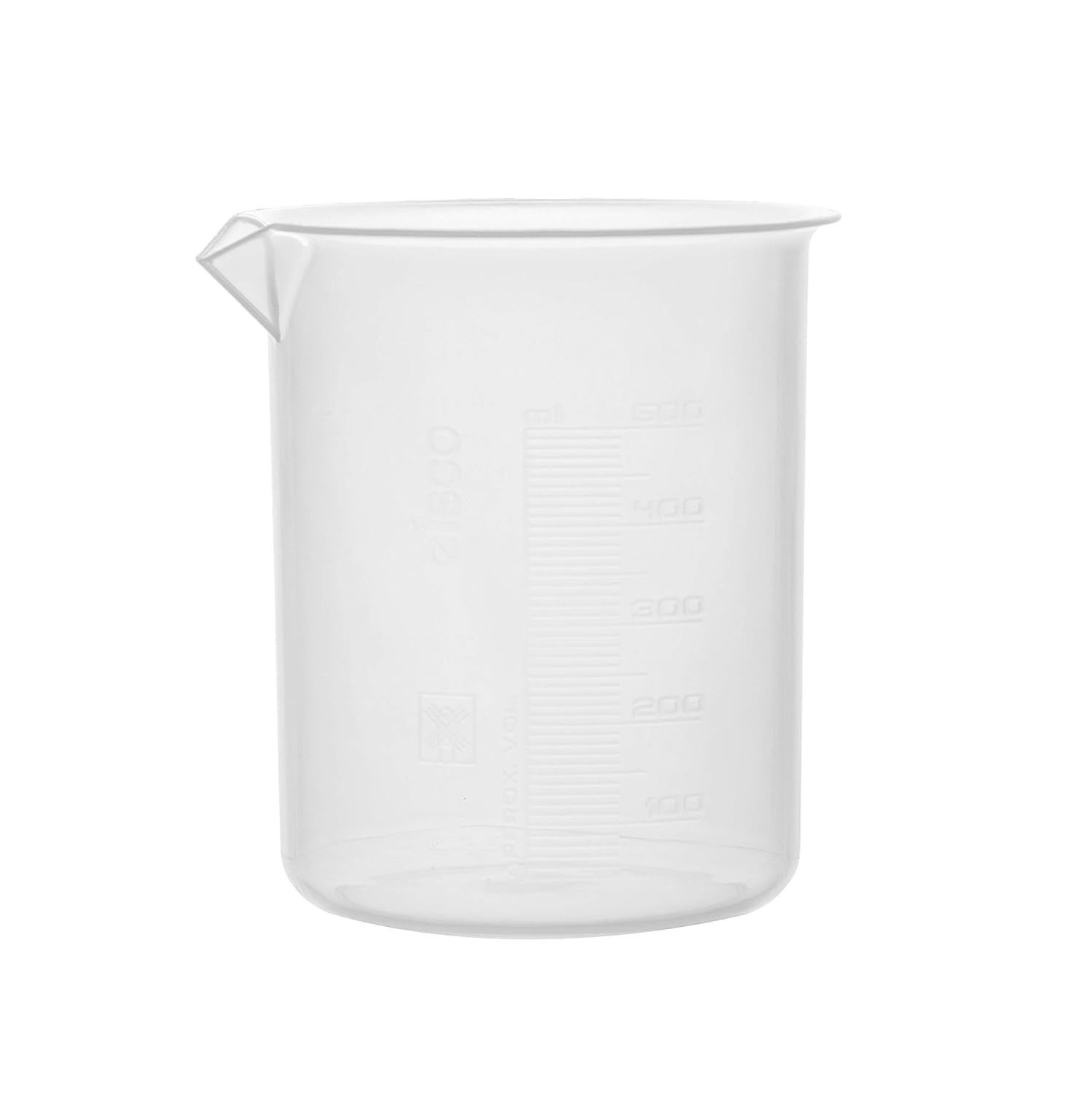 12PK Beakers, 500mL - Premium Polypropylene - 10mL Raised Graduations, Tapered Spout - Image 2